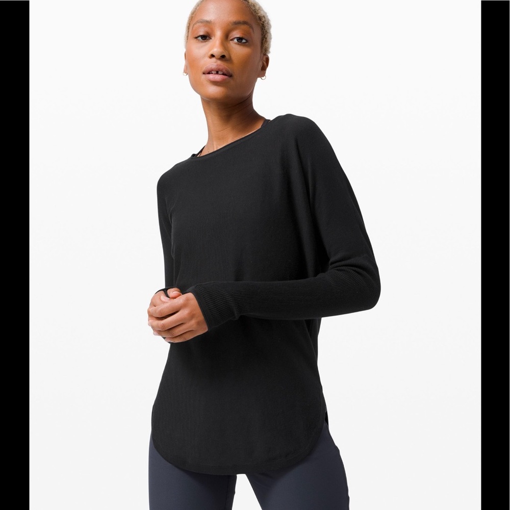 New NWT Black Lululemon Take It All In Sweater. Size 6